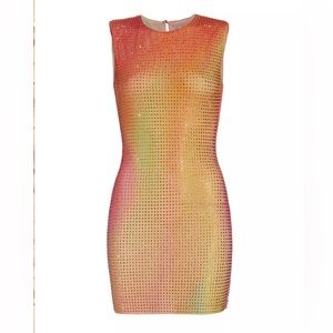 Self-Portrait Hotfix Gradient Minidress